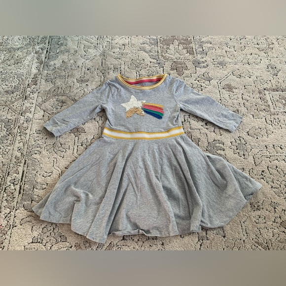 Mini Boden Other - Mini boden star rainbow sequin skater dress